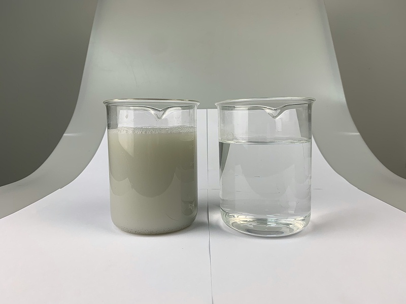 水性漆廢水處理效果對(duì)比